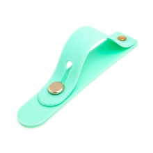 Držák / pásek na prst pro Apple iPhone - pro focení selfie - silikonový / kovový - mátově zelený
