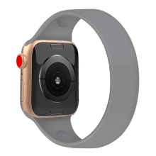 Řemínek pro Apple Watch 41mm / 40mm / 38mm - bez spony - silikonový - velikost S - šedý