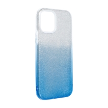 Kryt FORCELL Shining pre Apple iPhone 12 / 12 Pro - plast / guma - strieborný / modrý