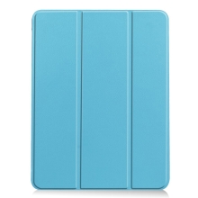 Pouzdro pro Apple iPad Air 11" (2024) - prostor pro Pencil - umělá kůže - světle modré
