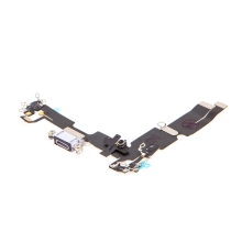 Napájací a dátový konektor s flex káblom + mikrofóny pre Apple iPhone 14 Plus - fialový - kvalita A+