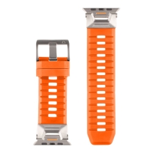 Řemínek TACTICAL Tough pro Apple Watch Ultra 49mm / 45mm / 44mm / 42mm - fluor elastomer - oranžový