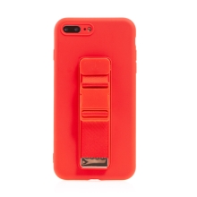Kryt pre Apple iPhone 7 Plus / 8 Plus - s remienkom - gumový - červený