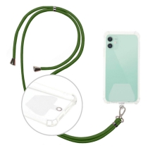 Šnúrka na krk pre Apple iPhone - univerzálna - látka - khaki zelená