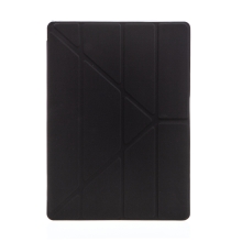 Puzdro pre Apple iPad 12,9" (2015) / 12,9" (2017) - stojan - umelá koža / guma - čierne