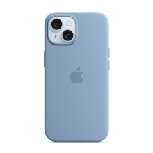 Originální kryt pro Apple iPhone 15 - MagSafe - silikonový - ledově modrý