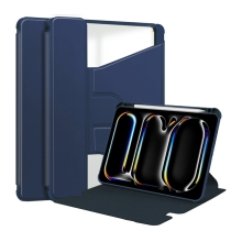 Pouzdro pro Apple iPad Pro 11" (2024) - stojánek - otočné - plastové / umělá kůže - tmavě modré