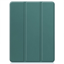 Pouzdro pro Apple iPad Pro 11" (2024) - prostor pro Pencil - gumové / umělá kůže - tmavě zelené