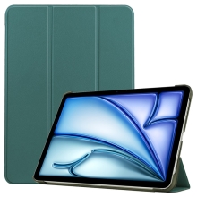 Pouzdro pro Apple iPad Air 13" (2024) - stojánek - plastové / umělá kůže - tmavě zelené