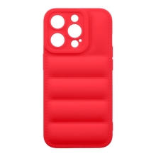 Kryt OBAL:ME Puffy pre Apple iPhone 15 Pro - gumový - červený
