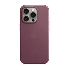 Originálny kryt pre Apple iPhone 15 Pro - MagSafe - Jemne tkaná umelá koža - morušovo červená