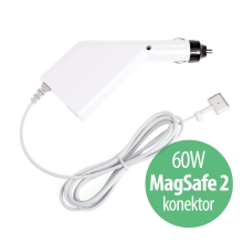 Nabíjačka do auta pre Apple MacBook Pro 13 Retina s portom USB - 60W MagSafe 2 - biela