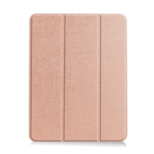 Puzdro/kryt pre Apple iPad Air 4 / 5 (2022) - Smart Sleep - Držiak Apple Pencil - Umelá koža - Ružovo-zlatý