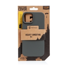 Kryt TACTICAL Velvet Smoothie pre Apple iPhone 15 Plus - príjemný na dotyk - silikónový - khaki zelený
