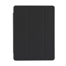Puzdro pre Apple iPad 10,2" (2019 - 2021) - gumená zadná strana - stojan + priehradka na Apple Pencil - čierne