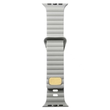 Remienok pre Apple Watch Ultra 49 mm / 45 mm / 44 mm / 42 mm - silikónový - béžový