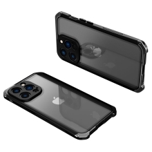 Kryt ELEMENT BOX pre Apple iPhone 14 Pro - odolný - kov / sklo - čierny