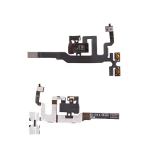 Flex kábel s audio konektorom, vypínačom, ovládaním hlasitosti a horným mikrofónom pre Apple iPhone 4S - čierny - kvalita A+