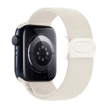 Řemínek pro Apple Watch Ultra 49mm / 45mm / 44mm / 42mm - pružný nylonový - béžový