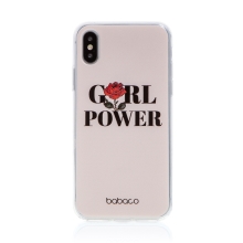 BABACO kryt pre Apple iPhone X / Xs - gumový - GIRL POWER