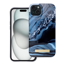 Kryt FORCELL Mirage pre Apple iPhone 15 Plus - Podpora MagSafe - plast/guma - modrý
