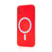 Kryt pre Apple iPhone X / Xs - Podpora MagSafe - silikónový - červený