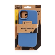 Kryt TACTICAL Velvet Smoothie pre Apple iPhone 15 Plus - príjemný na dotyk - silikónový - tmavomodrý