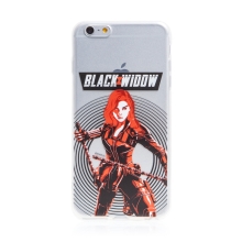 Kryt MARVEL pre Apple iPhone 6 / 6S - Black Widow - gumový - čierny