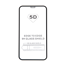 Tvrdené sklo "5D" pre Apple iPhone X / Xs / 11 Pro - 2,5D - čierny rám - číre - 0,3 mm