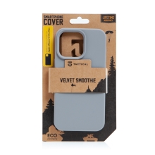 Kryt TACTICAL Velvet Smoothie pre Apple iPhone 15 Pro Max - príjemný na dotyk - silikónový - hmlistá šedá