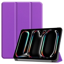 Pouzdro pro Apple iPad Pro 11" (2024) - stojánek - plastové / umělá kůže - fialové