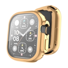 Kryt / puzdro ENKAY pre Apple Watch Ultra 49 mm + ochrana displeja - gumové - zlaté