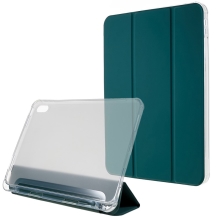 Pouzdro pro Apple iPad 10 (10,9") 2022 - slot pro Pencil - umělá kůže / gumové - tmavě zelené