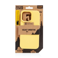 Kryt TACTICAL Velvet Smoothie pre Apple iPhone 15 Pro Max - príjemný na dotyk - silikónový - banánovo žltý