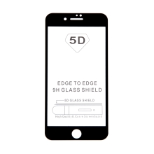 Tvrdené sklo "5D" pre Apple iPhone 7 Plus / 8 Plus - 2.5D - čierny rám - číre - 0,3 mm