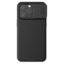 Kryt NILLKIN CamShield pre Apple iPhone 15 Pro Max - Kryt fotoaparátu - Podpora MagSafe - Čierny