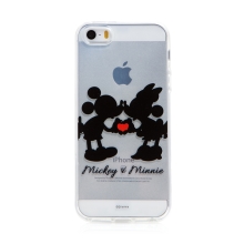 Kryt DISNEY pro Apple iPhone 5 / 5S / SE - zamilovaní Mickey a Minnie - gumový - průhledný
