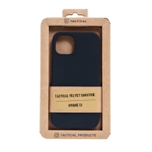 Kryt TACTICAL Velvet Smoothie pre Apple iPhone 13 - príjemný na dotyk - silikónový - asfaltovo čierny