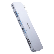 Dokovacia stanica / rozbočovač BASEUS pre Apple MacBook - 2x USB-C na 3x USB-A + USB-C + SD