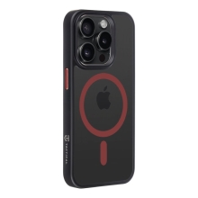 Kryt TACTICAL Hyperstealth 2.0 pre Apple iPhone 15 Pro - MagSafe - čierny / červený