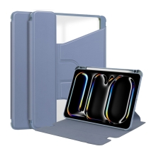 Pouzdro pro Apple iPad Pro 11" (2024) - stojánek - otočné - plastové / umělá kůže - fialové