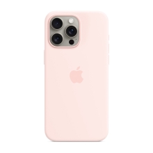 Originálny kryt pre Apple iPhone 15 Pro Max - MagSafe - silikónový - svetlo ružový