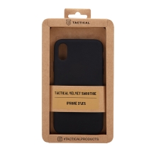 Kryt TACTICAL Velvet Smoothie pre Apple iPhone X / Xs - príjemný na dotyk - silikónový - čierny asfalt