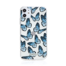 Kryt BABACO pre Apple iPhone 11 - gumový - modrí motýli