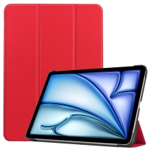 Pouzdro pro Apple iPad Air 13" (2024) - stojánek - plastové / umělá kůže - červené