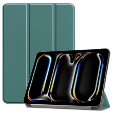 Pouzdro pro Apple iPad Pro 11" (2024) - stojánek - plastové / umělá kůže - tmavě zelené