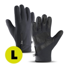Športové rukavice pre dotykové zariadenia - unisex - veľkosť L - čierne