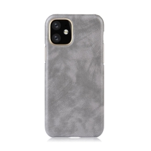Kryt pre Apple iPhone 11 - plast / umelá koža - sivý