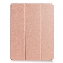 Puzdro pre Apple iPad Air 11" (2024) - Priehradka na ceruzku - umelá koža - Rose Gold pink