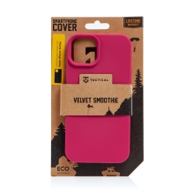 Kryt TACTICAL Velvet Smoothie pre Apple iPhone 15 Plus - príjemný na dotyk - silikónový - bordový